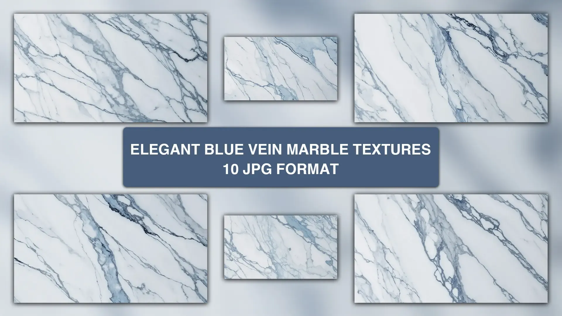 Elegant Blue Vein Marble Textures High Resolution Background Pack